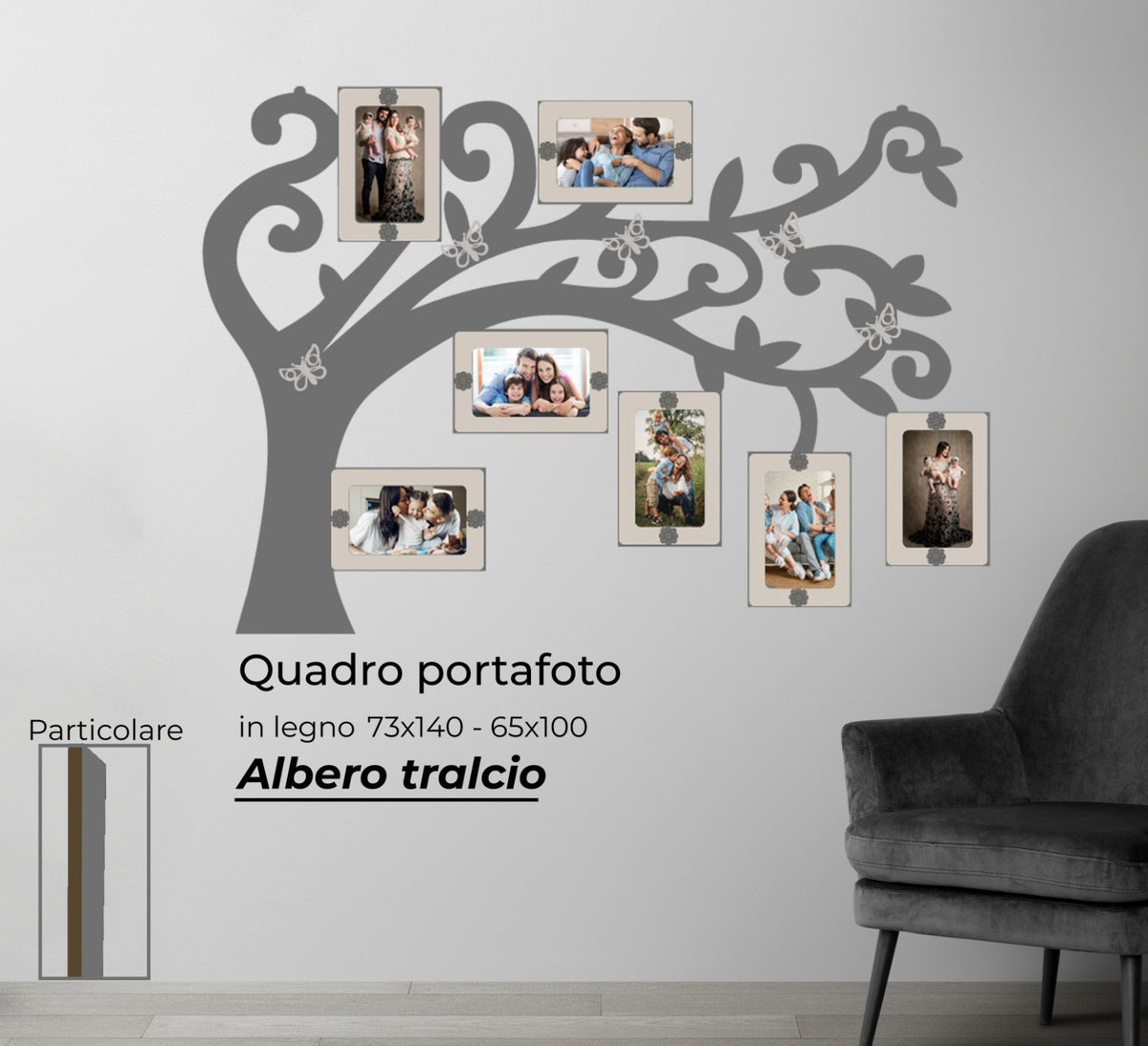 Portafoto sposi con albero della vita realizzato in legno tortora Portafoto sposi con albero della vita realizzato in legno tortora