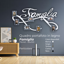 Carica l'immagine nel visualizzatore di Gallery, Quadro portafoto FAMIGLIA